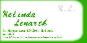 melinda lenarth business card