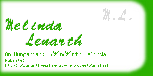 melinda lenarth business card